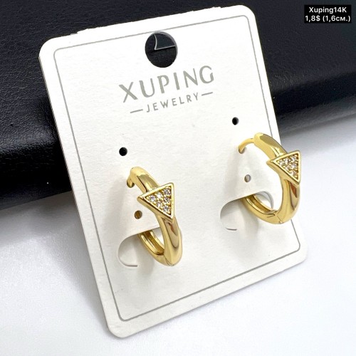 Сережки Xuping14К 10312 (1,6 см.)